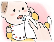 赤ちゃんのお口は清潔に。